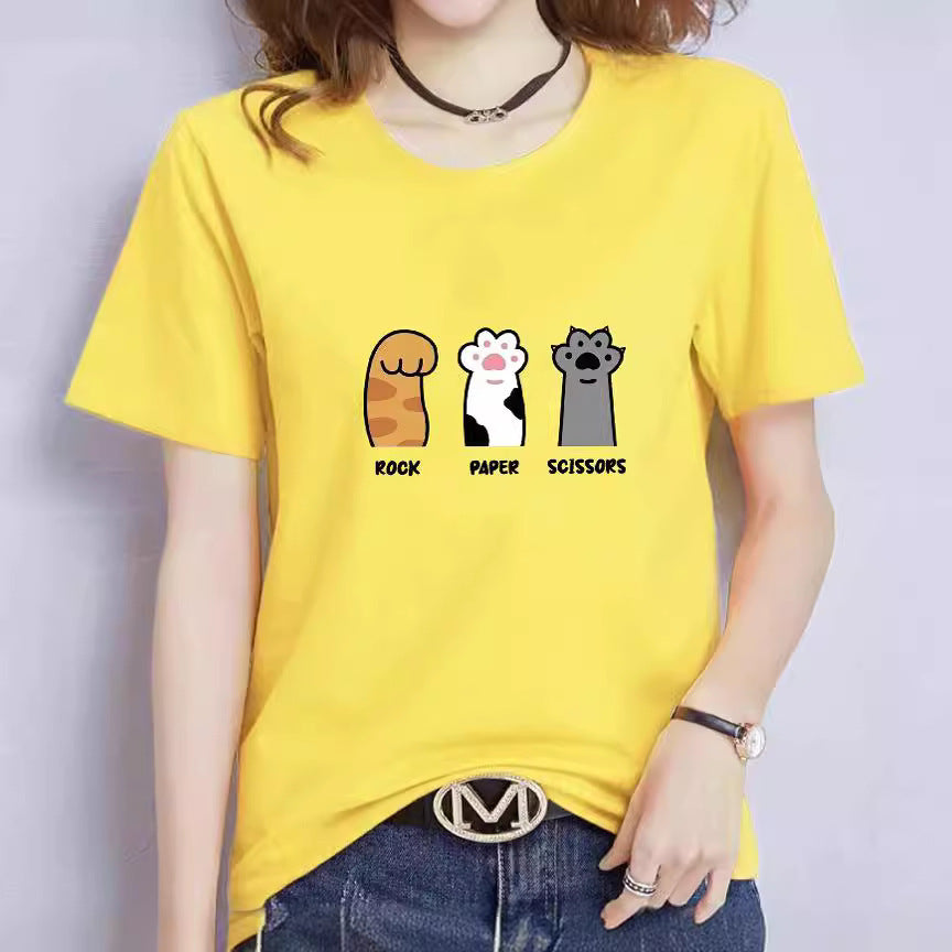 Loose Short Sleeve Casual T-shirt Plus Size Unisex Wear - Chic Angle